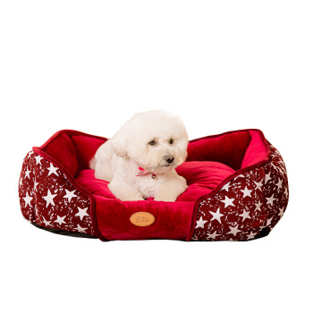 时尚舒适，贴心呵护 可拆洗方形繁星红狗窝评测